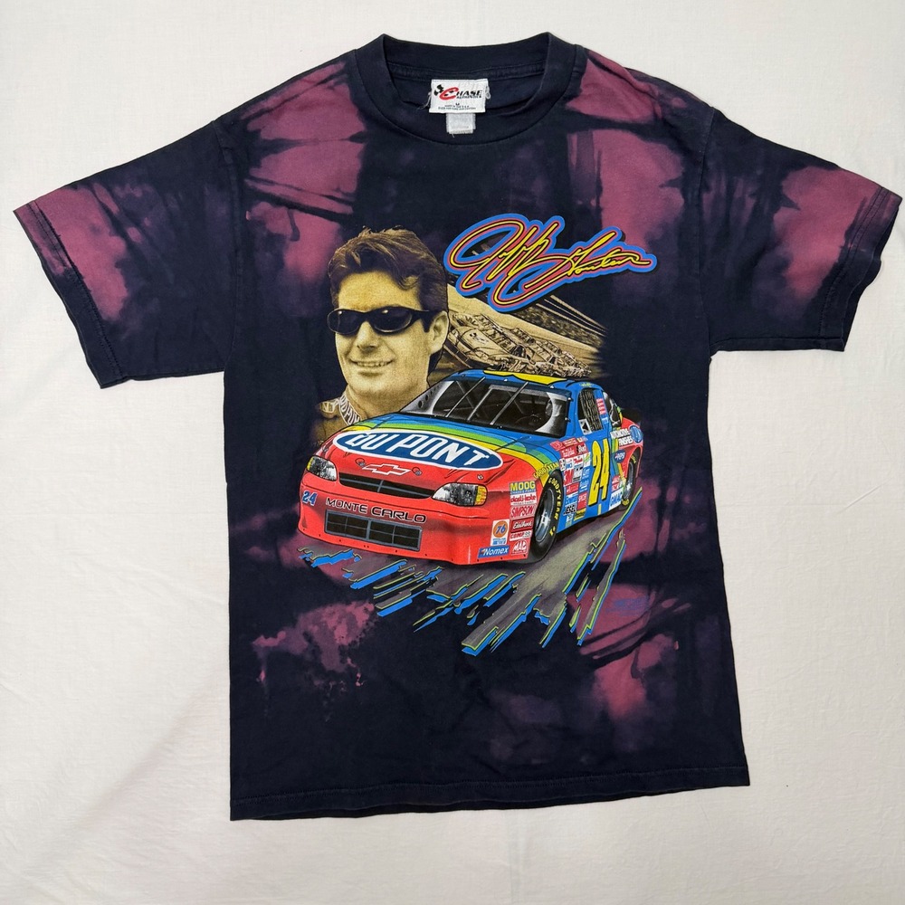 Vintage 1999 Jeff Gordon‎ #24 Mens M Chase Authentics DuPont NASCAR Tie Dye Tee